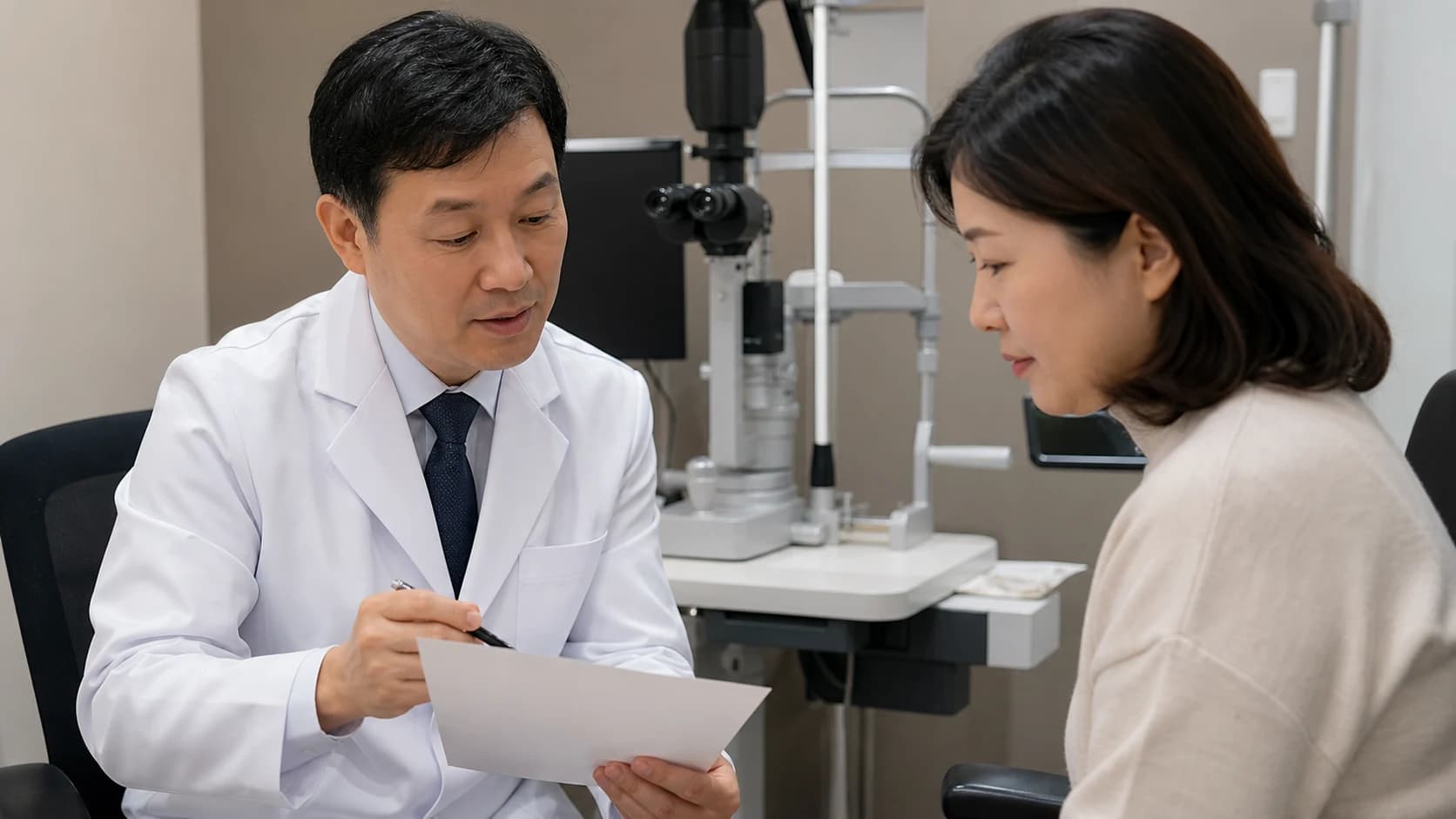 진료실을 나서기 전 현재 설명 열린 결과의 전달과 지금 다시 즉시 행동을 확인하는 정보 도해