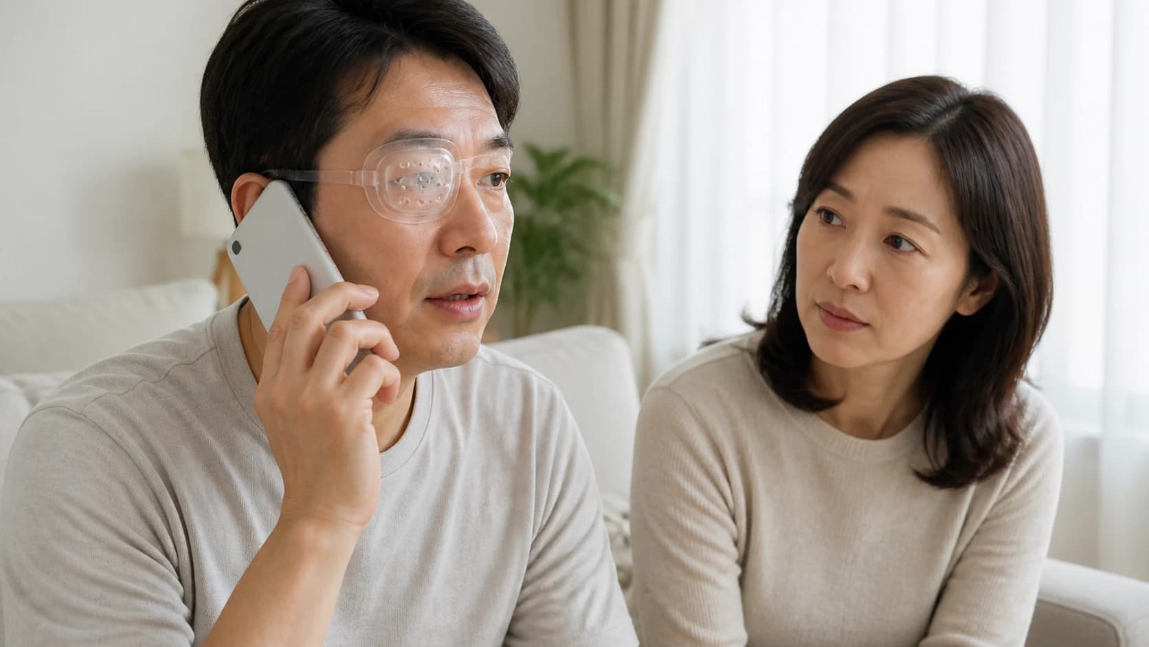 시력교정 전후 계획 이탈을 사건 현재 상태 의료진 판단과 다음 확인으로 닫는 정보 도해