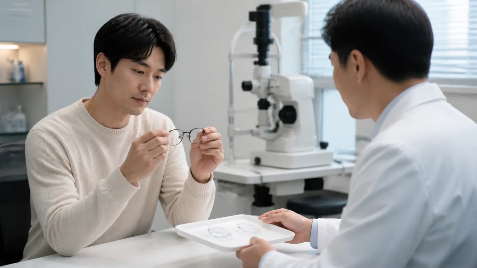 스마일라식 관심 검사 준비 시행 가능 타당성 선호 일정의 여섯 결정 상태를 구분하는 정보 도해