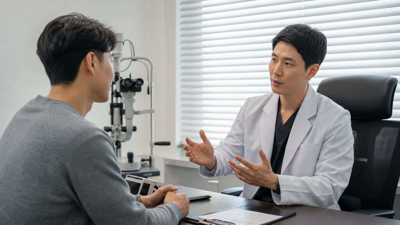 상담 검사 적합 수술 추적 다축 측정 공개 사례 단계마다 빠진 사람과 이유를 남기는 정보 도해