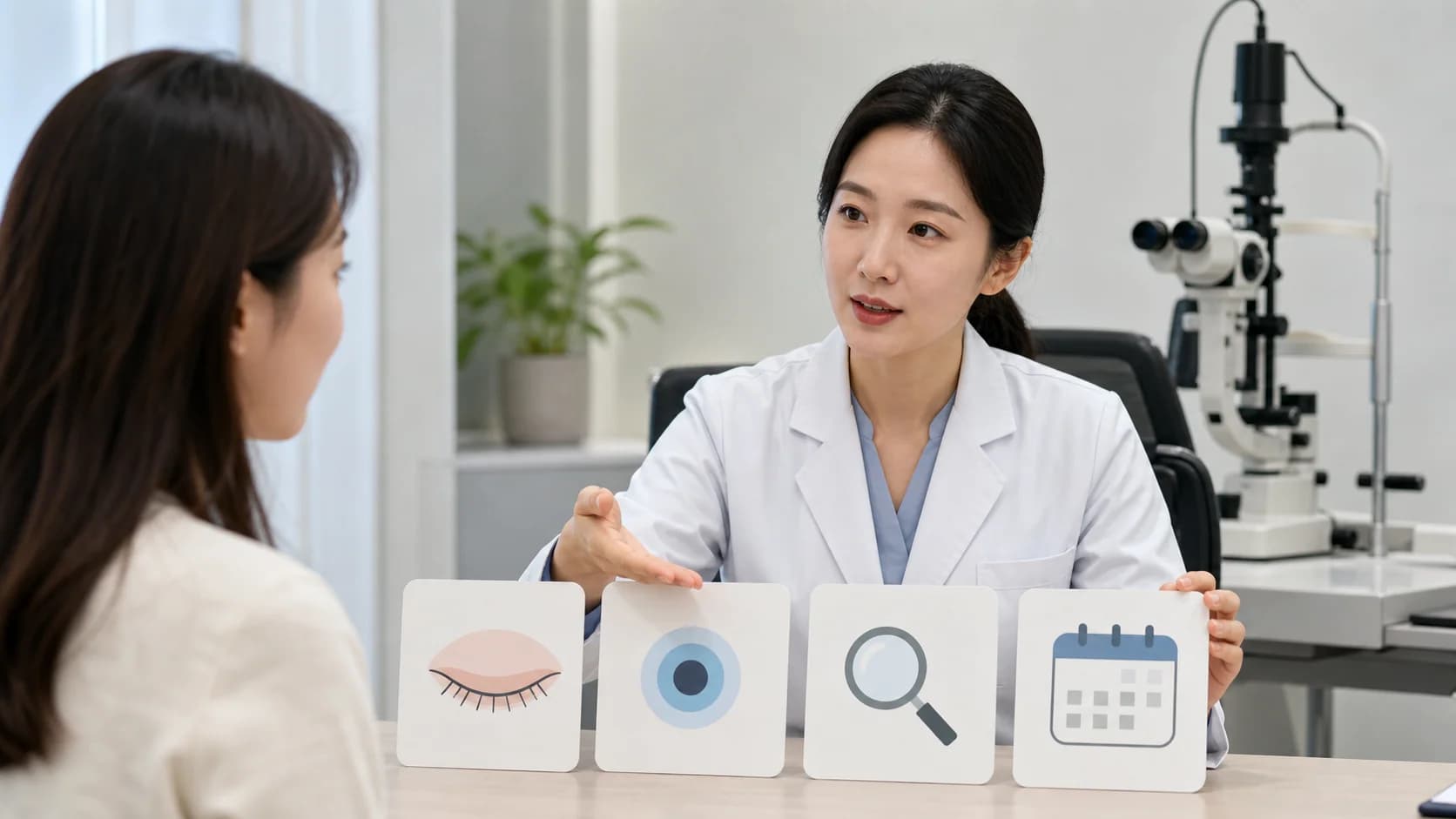 눈꺼풀 병변·수술 후 각막 문제·추가 감별과 추적 계획을 위치별로 나누는 상담
