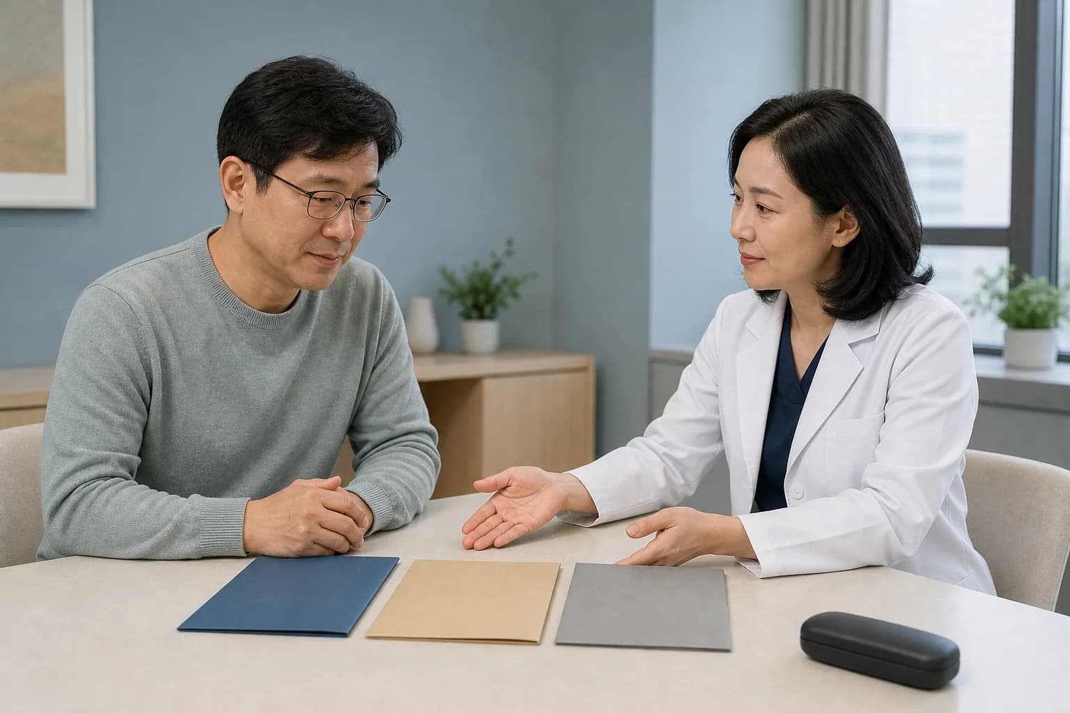 시각 경험과 동반 맥락, 약물·과거력을 원인 확정 없이 함께 검토하는 상담