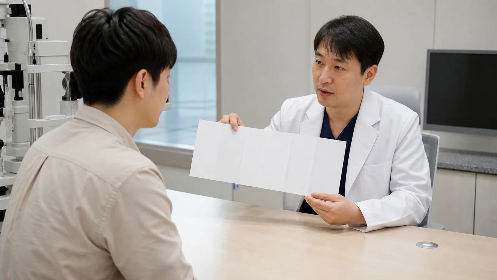 라식 퇴원 전에 받을 일곱 지시 항목 도해