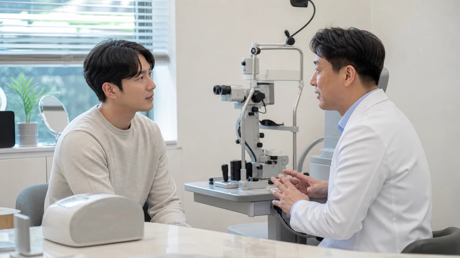 스마일 계열과 라식의 회복·감각·건조·예측성 항목을 각각 분리한 비교 카드