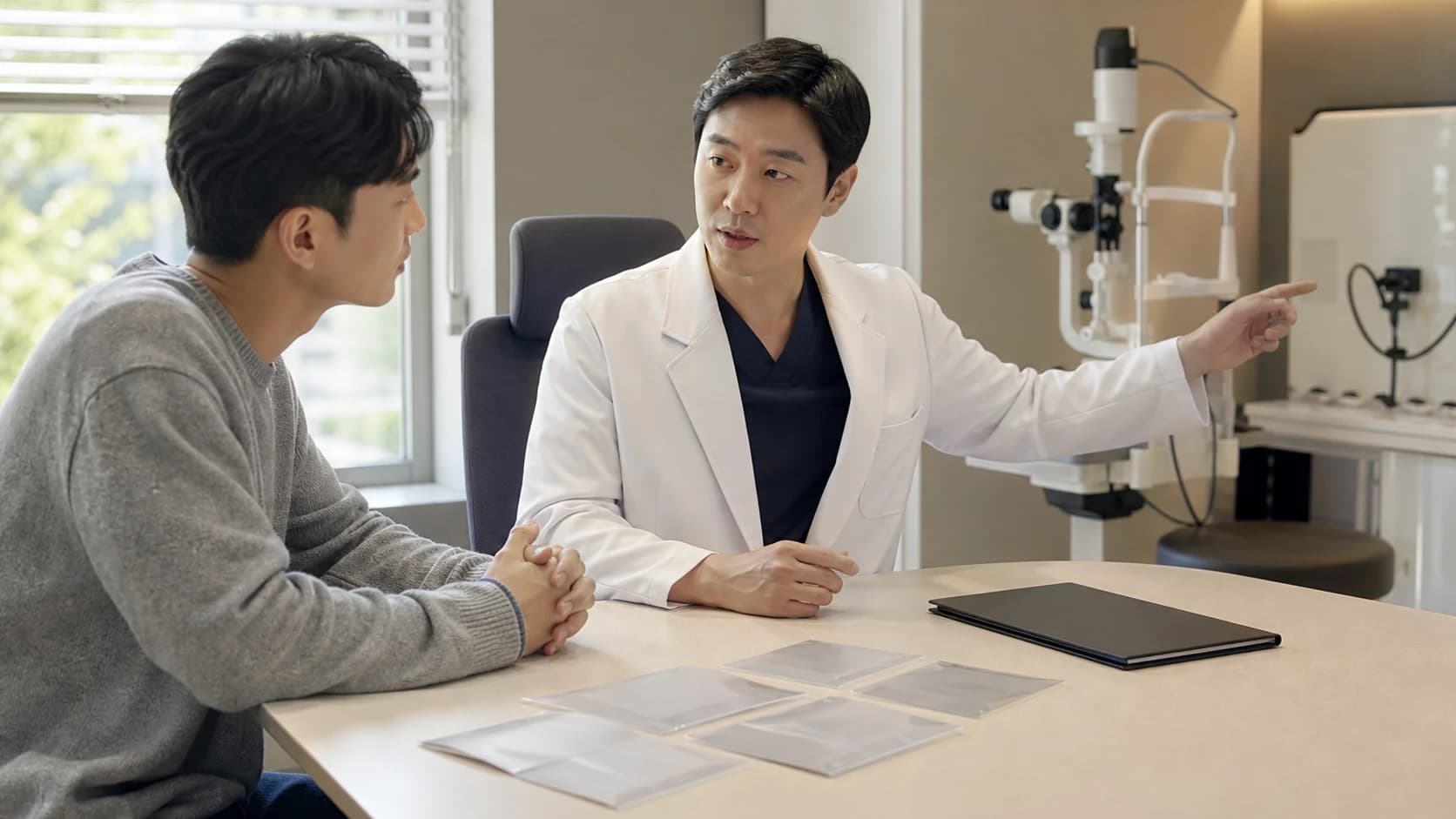 여러 개의 짧은 인용문 카드 중 일부만 선택되어 전시되는 과정을 보여주는 구성
