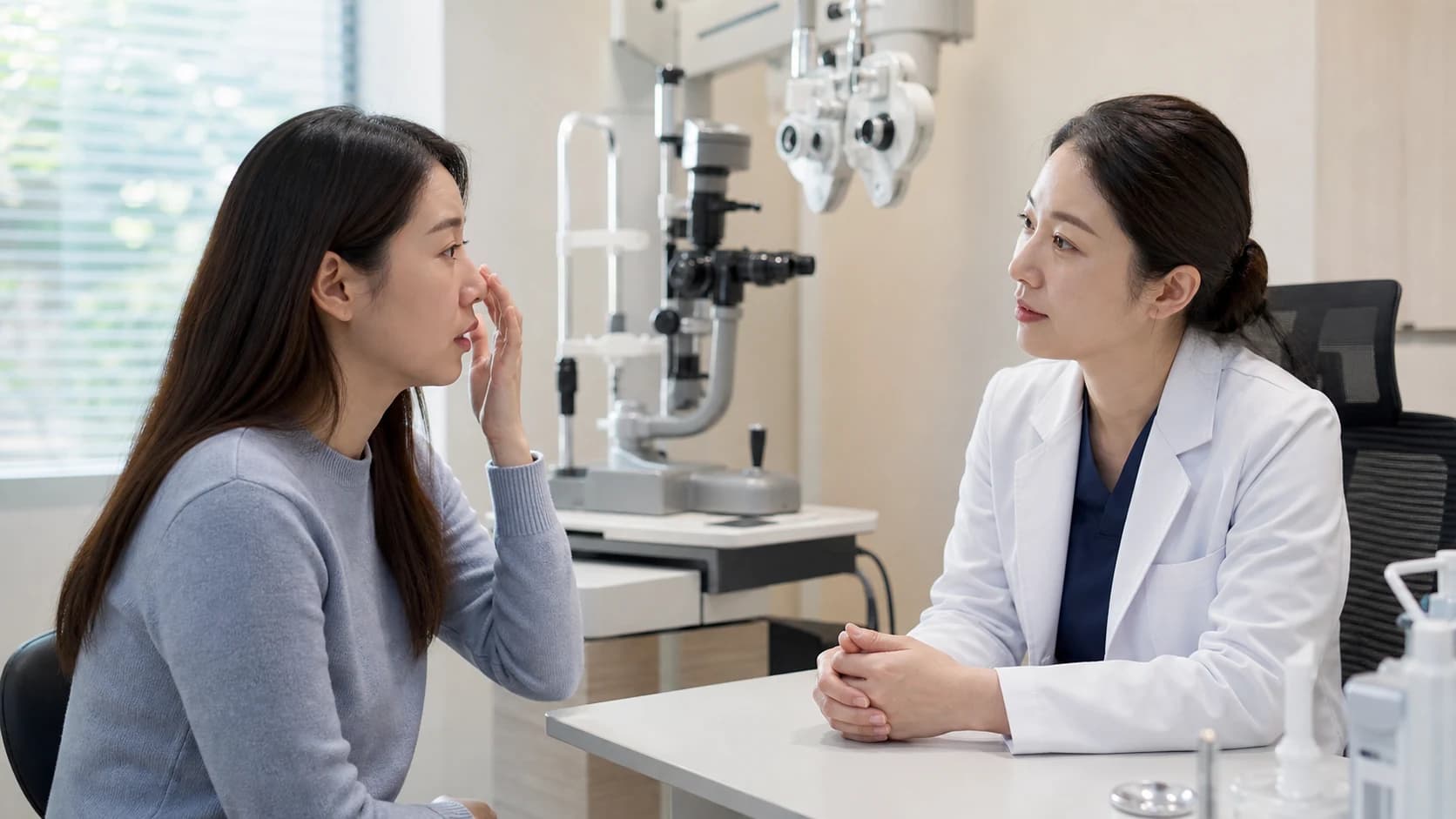 회복 중 나타날 수 있는 증상과 병원에 연락해야 하는 신호를 구분한 구성