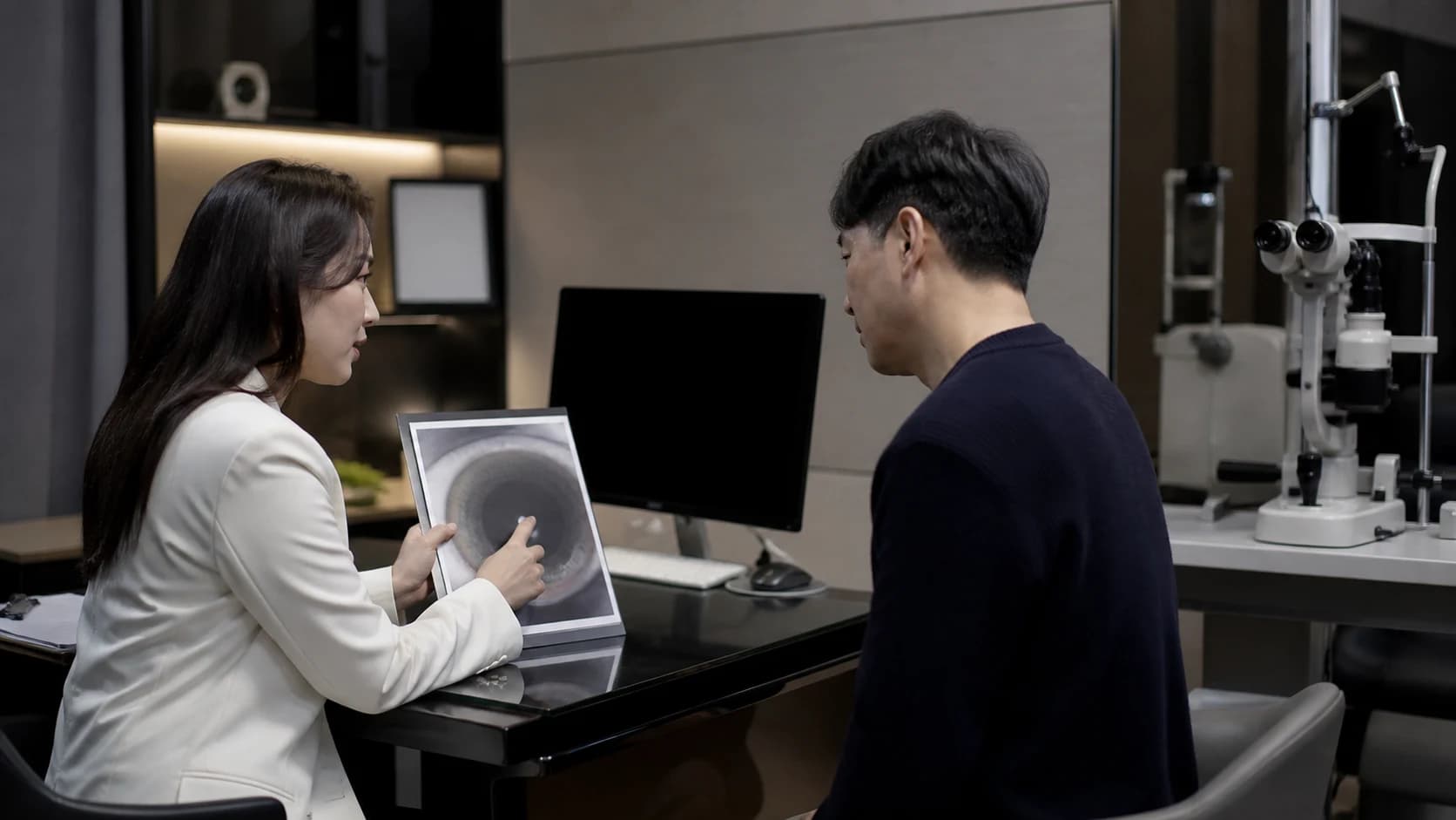 각막굴절수술 자료 보관과 미래 인공수정체 도수 계산 흐름